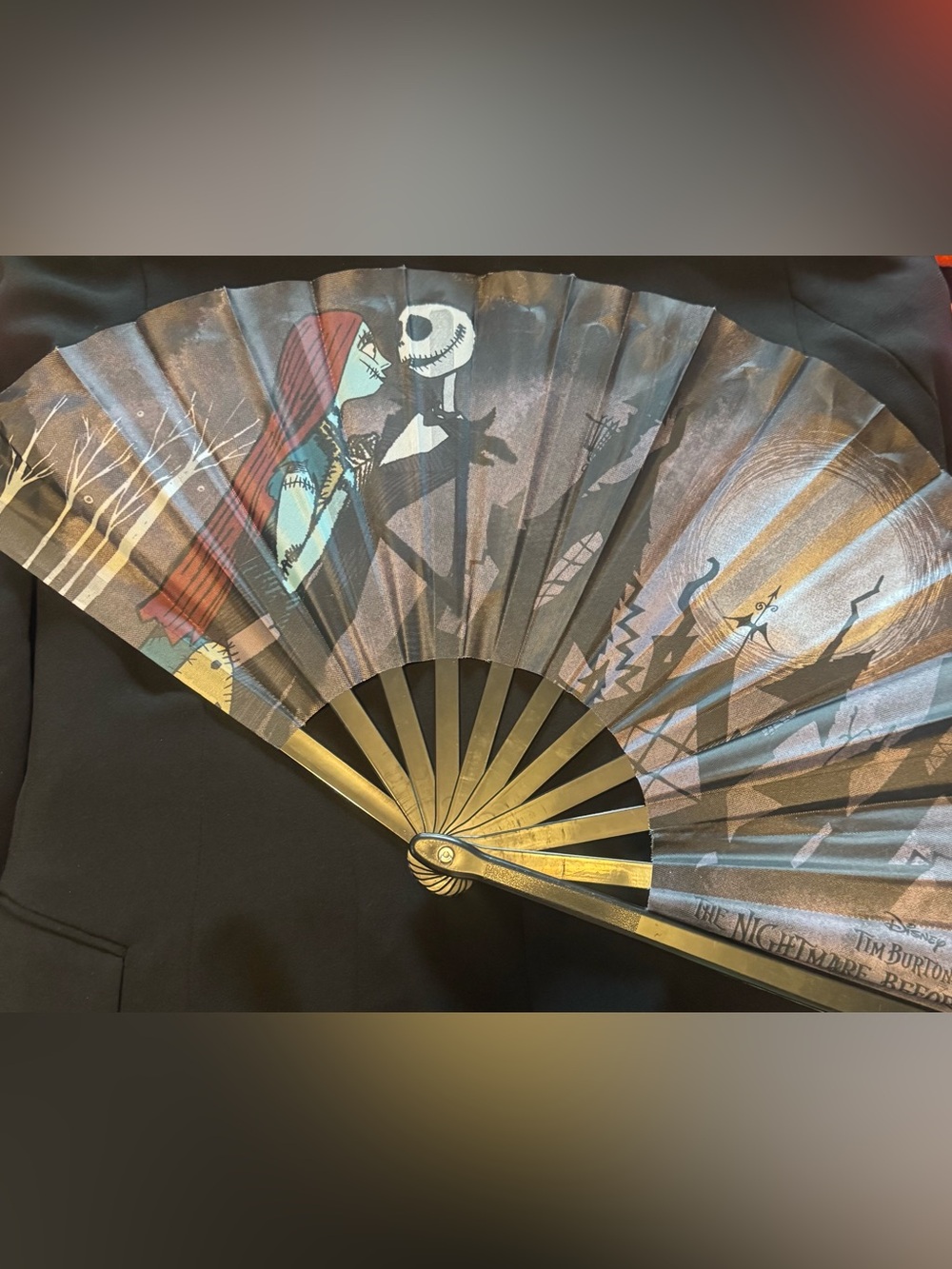 Disney’s The Nightmare Before Christmas Decorative Folding Fan - Black